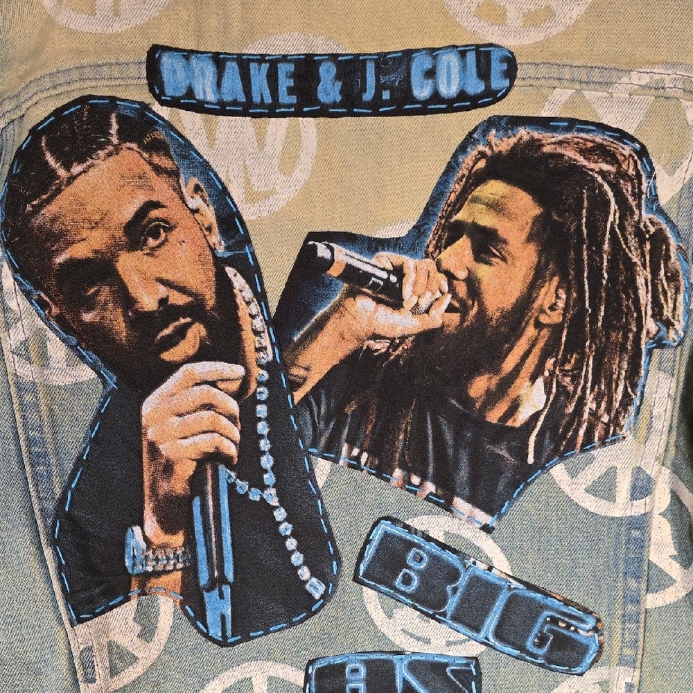 Unisex Drake & J. Cole Upcycled Denim Jacket -- HOST PICK - Picture 6 of 11